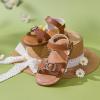 imageFelix ampamp Flora Toddler Girl Sandals  Flower Girl Dress Shoes Open Toe Little Kid Summer FlatsBc316brown