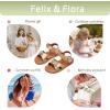 imageFelix ampamp Flora Toddler Girl Sandals  Flower Girl Dress Shoes Open Toe Little Kid Summer FlatsBc316gold