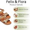 imageFelix ampamp Flora Toddler Girl Sandals  Flower Girl Dress Shoes Open Toe Little Kid Summer FlatsBc316gold