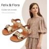 imageFelix ampamp Flora Toddler Girl Sandals  Flower Girl Dress Shoes Open Toe Little Kid Summer FlatsBc316gold