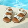 imageFelix ampamp Flora Toddler Girl Sandals  Flower Girl Dress Shoes Open Toe Little Kid Summer FlatsBc316ivory White