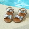 imageFelix ampamp Flora Toddler Girl Sandals  Flower Girl Dress Shoes Open Toe Little Kid Summer FlatsBc316silver