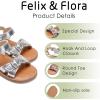 imageFelix ampamp Flora Toddler Girl Sandals  Flower Girl Dress Shoes Open Toe Little Kid Summer FlatsBc316silver