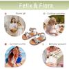 imageFelix ampamp Flora Toddler Girl Sandals  Flower Girl Dress Shoes Open Toe Little Kid Summer FlatsBc316silver