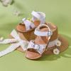imageFelix ampamp Flora Toddler Girl Sandals  Flower Girl Dress Shoes Open Toe Little Kid Summer FlatsBc316white