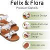 imageFelix ampamp Flora Toddler Girl Sandals  Flower Girl Dress Shoes Open Toe Little Kid Summer FlatsBc316white
