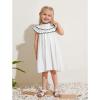 imageFelix ampamp Flora Toddler Girl Sandals  Flower Girl Dress Shoes Open Toe Little Kid Summer FlatsBc316white