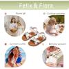 imageFelix ampamp Flora Toddler Girl Sandals  Flower Girl Dress Shoes Open Toe Little Kid Summer FlatsBc316white