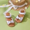 imageFelix ampamp Flora Toddler Girl Sandals  Flower Girl Dress Shoes Open Toe Little Kid Summer FlatsBc316white