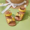 imageFelix ampamp Flora Toddler Girl Sandals  Flower Girl Dress Shoes Open Toe Little Kid Summer FlatsBc316yellow