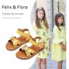 imageFelix ampamp Flora Toddler Girl Sandals  Flower Girl Dress Shoes Open Toe Little Kid Summer FlatsBc316yellow