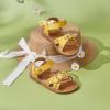 imageFelix ampamp Flora Toddler Girl Sandals  Flower Girl Dress Shoes Open Toe Little Kid Summer FlatsBc316yellow