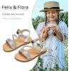 imageFelix ampamp Flora Toddler Girl Sandals  Flower Girl Dress Shoes Open Toe Little Kid Summer FlatsBc318glitter Silver