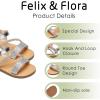 imageFelix ampamp Flora Toddler Girl Sandals  Flower Girl Dress Shoes Open Toe Little Kid Summer FlatsBc318glitter Silver