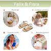 imageFelix ampamp Flora Toddler Girl Sandals  Flower Girl Dress Shoes Open Toe Little Kid Summer FlatsBc318glitter Silver