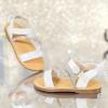 imageFelix ampamp Flora Toddler Girl Sandals  Flower Girl Dress Shoes Open Toe Little Kid Summer FlatsBc318glitter White