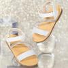 imageFelix ampamp Flora Toddler Girl Sandals  Flower Girl Dress Shoes Open Toe Little Kid Summer FlatsBc318glitter White