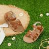 imageFelix ampamp Flora Toddler Girl Sandals  Flower Girl Dress Shoes Open Toe Little Kid Summer FlatsBc325brown