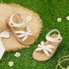 imageFelix ampamp Flora Toddler Girl Sandals  Flower Girl Dress Shoes Open Toe Little Kid Summer FlatsBc325cream