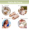 imageFelix ampamp Flora Toddler Girl Sandals  Flower Girl Dress Shoes Open Toe Little Kid Summer FlatsBc325pink
