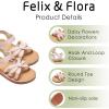 imageFelix ampamp Flora Toddler Girl Sandals  Flower Girl Dress Shoes Open Toe Little Kid Summer FlatsBc325pink
