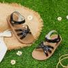 imageFelix ampamp Flora Toddler Girl Sandals  Flower Girl Dress Shoes Open Toe Little Kid Summer FlatsBc325pl Black