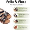 imageFelix ampamp Flora Toddler Girl Sandals  Flower Girl Dress Shoes Open Toe Little Kid Summer FlatsBc325pl Black