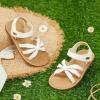 imageFelix ampamp Flora Toddler Girl Sandals  Flower Girl Dress Shoes Open Toe Little Kid Summer FlatsBc325pl White