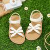 imageFelix ampamp Flora Toddler Girl Sandals  Flower Girl Dress Shoes Open Toe Little Kid Summer FlatsBc325pl White