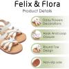 imageFelix ampamp Flora Toddler Girl Sandals  Flower Girl Dress Shoes Open Toe Little Kid Summer FlatsBc325pl White