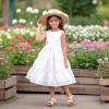 imageFelix ampamp Flora Toddler Girl Sandals  Flower Girl Dress Shoes Open Toe Little Kid Summer FlatsBc325pl White
