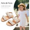 imageFelix ampamp Flora Toddler Girl Sandals  Flower Girl Dress Shoes Open Toe Little Kid Summer FlatsBc330beige