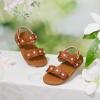 imageFelix ampamp Flora Toddler Girl Sandals  Flower Girl Dress Shoes Open Toe Little Kid Summer FlatsBc330brown