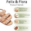 imageFelix ampamp Flora Toddler Girl Sandals  Flower Girl Dress Shoes Open Toe Little Kid Summer FlatsBc330nude