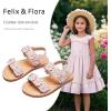 imageFelix ampamp Flora Toddler Girl Sandals  Flower Girl Dress Shoes Open Toe Little Kid Summer FlatsBc330pink