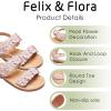 imageFelix ampamp Flora Toddler Girl Sandals  Flower Girl Dress Shoes Open Toe Little Kid Summer FlatsBc330pink