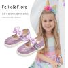 imageFelix ampamp Flora ToddlerLittle Kid Girls Running Shoes Glitter Sneakers Princess Fashion Casual Sports ShoesBs822dark Purple
