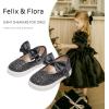 imageFelix ampamp Flora ToddlerLittle Kid Girls Running Shoes Glitter Sneakers Princess Fashion Casual Sports ShoesBs822glitter Black