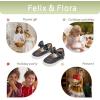imageFelix ampamp Flora ToddlerLittle Kid Girls Running Shoes Glitter Sneakers Princess Fashion Casual Sports ShoesBs822glitter Black