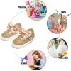 imageFelix ampamp Flora ToddlerLittle Kid Girls Running Shoes Glitter Sneakers Princess Fashion Casual Sports ShoesBs822glitter Gold