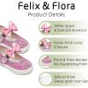 imageFelix ampamp Flora ToddlerLittle Kid Girls Running Shoes Glitter Sneakers Princess Fashion Casual Sports ShoesBs822glitter Pink
