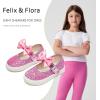 imageFelix ampamp Flora ToddlerLittle Kid Girls Running Shoes Glitter Sneakers Princess Fashion Casual Sports ShoesBs822glitter Pink