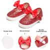 imageFelix ampamp Flora ToddlerLittle Kid Girls Running Shoes Glitter Sneakers Princess Fashion Casual Sports ShoesBs822glitter Red