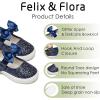 imageFelix ampamp Flora ToddlerLittle Kid Girls Running Shoes Glitter Sneakers Princess Fashion Casual Sports ShoesBs822navy Blue