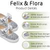 imageFelix ampamp Flora ToddlerLittle Kid Girls Running Shoes Glitter Sneakers Princess Fashion Casual Sports ShoesBs822silver