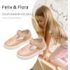 imageFelix ampamp Flora ToddlerLittle Kid Girls Running Shoes Glitter Sneakers Princess Fashion Casual Sports ShoesBs829nude
