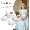 imageFelix ampamp Flora ToddlerLittle Kid Girls Running Shoes Glitter Sneakers Princess Fashion Casual Sports ShoesBs830white