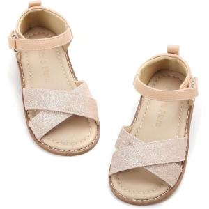 imageFelix ampamp Flora Toddler Girl Sandals  Flower Girl Dress Shoes Open Toe Little Kid Summer FlatsBc205nude