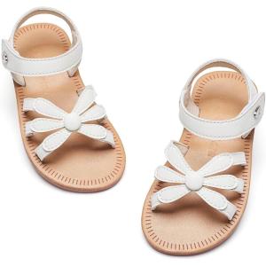 imageFelix ampamp Flora Toddler Girl Sandals  Flower Girl Dress Shoes Open Toe Little Kid Summer FlatsBc325cream