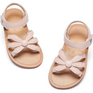 imageFelix ampamp Flora Toddler Girl Sandals  Flower Girl Dress Shoes Open Toe Little Kid Summer FlatsBc325pink